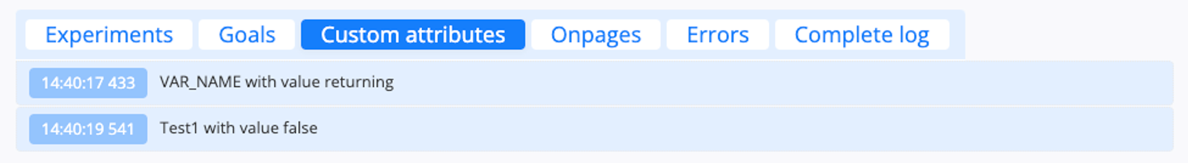 The Custom attributes tab of the Debugger