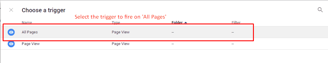 trigger fire all pages