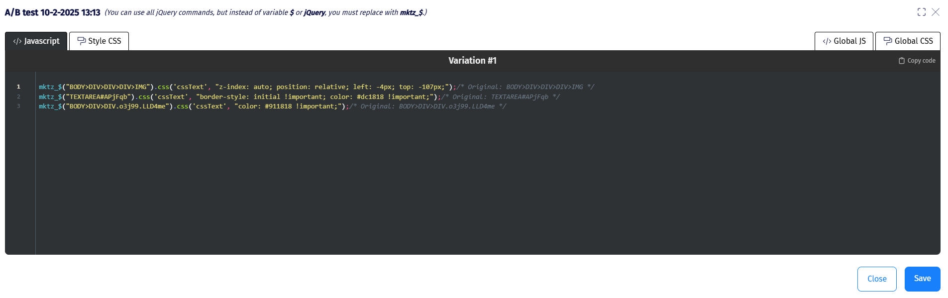 Visual Editor - Omniconvert Knowledgebase